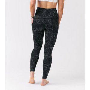 Zyia Legging Black with Reflective Speckle Pattern Size 6-8